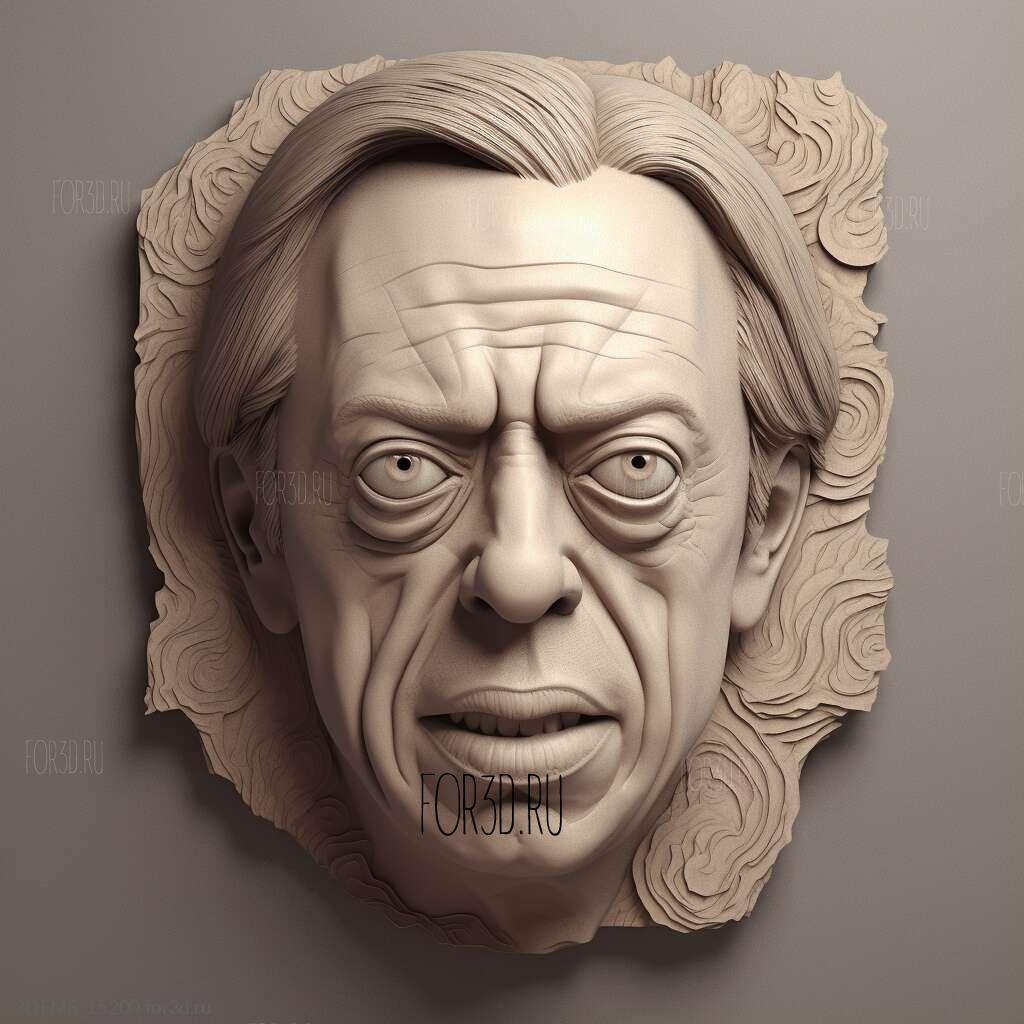 steve buscemi 1 3d stl model for CNC